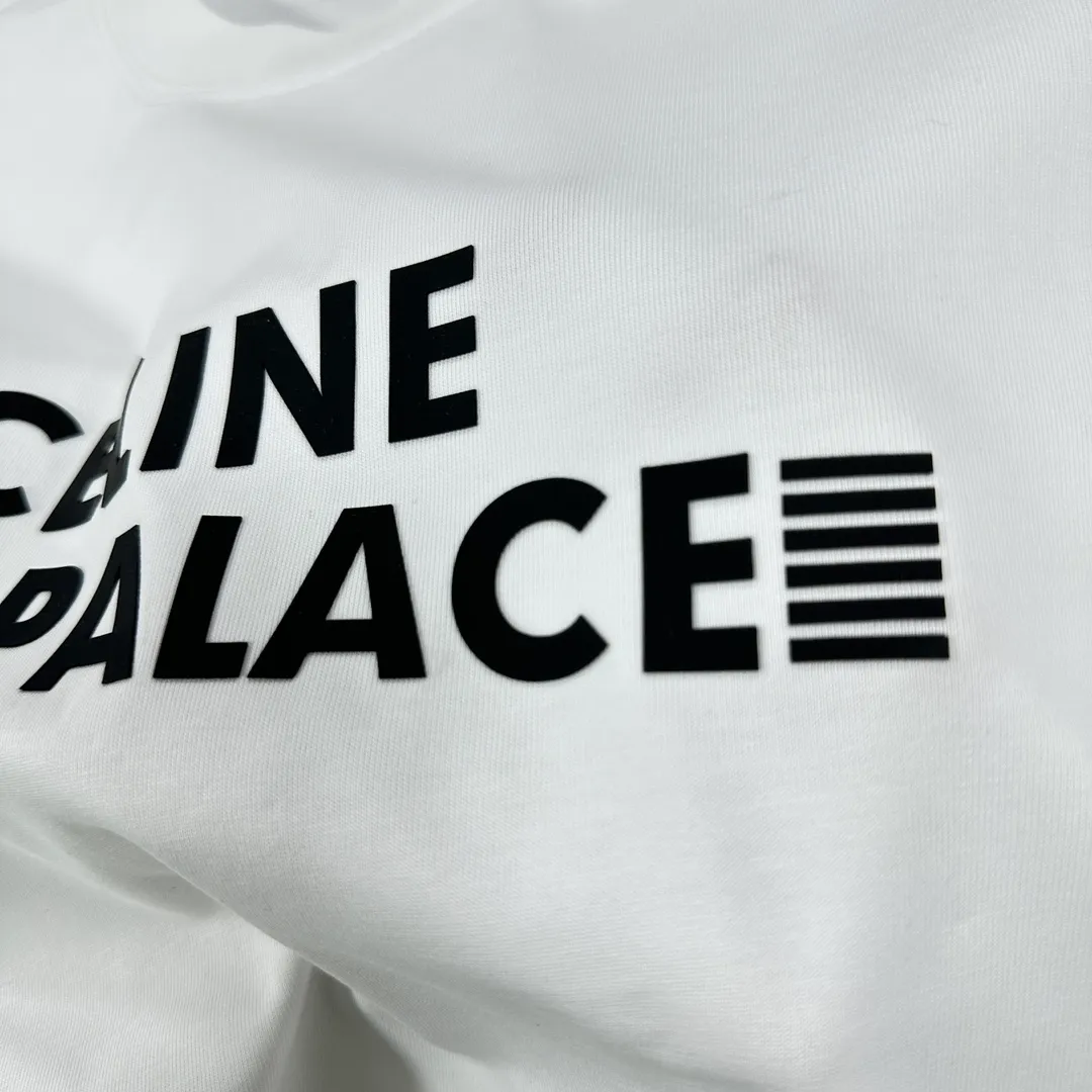 🅿️180 Celi*ne 2025 spring and summer style, simple letters, three-dimensional silicone technology, personalized logo, customized double yarn plain cotton fabric, short-sleeved T-shirt, same style for men and women. Size: S (90-130 catties) M (120-150 catties) L (140-165 catties) XL (160-180 catties) XXL (180-210 pounds) Color: black white