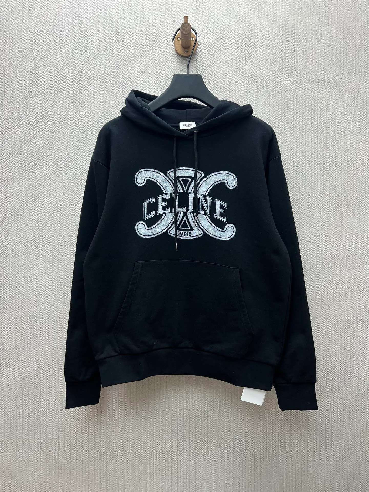 🅿️400 Celine 25ss new hooded lettered long-sleeved sweatshirt, same style for men and women, high version, code number: S.M.L.XL.