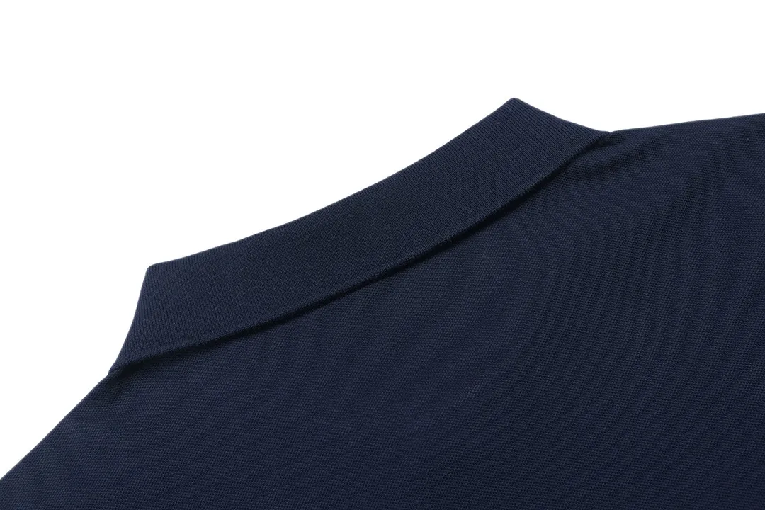 🅿️190 Celine 2025 new model Arc de Triomphe logo embroidery, same style for men and women, casual polo shirt ·Customized pique cotton fabric ·Imported Tajima machine embroidery technology ·Collar label, hangtag, main mark and three labels complete Color: dark blue Size: M-XXXL