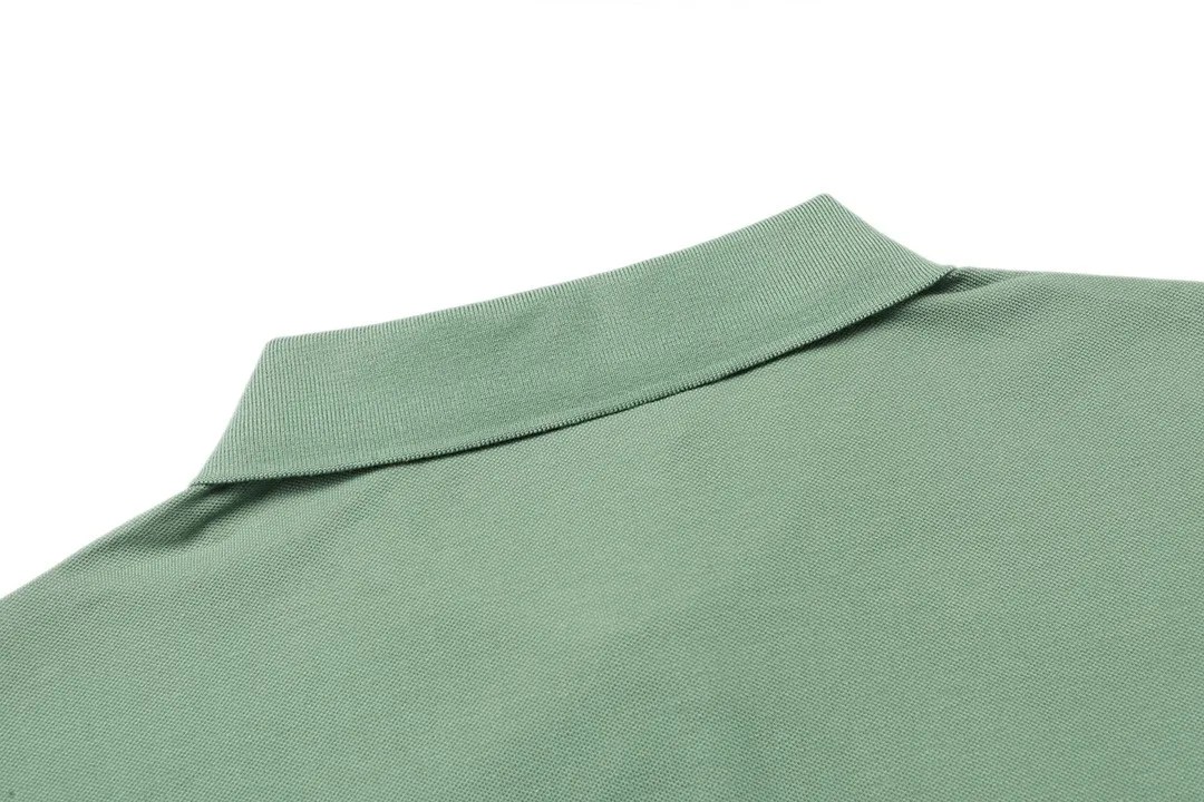 🅿️190 Celine Celine 2025 new model Arc de Triomphe logo embroidery, same style for men and women, casual polo shirt ·Customized pique cotton fabric ·Imported Tajima machine embroidery technology ·Collar tag, main mark and three labels complete Color: dark green Size: M-XXXL