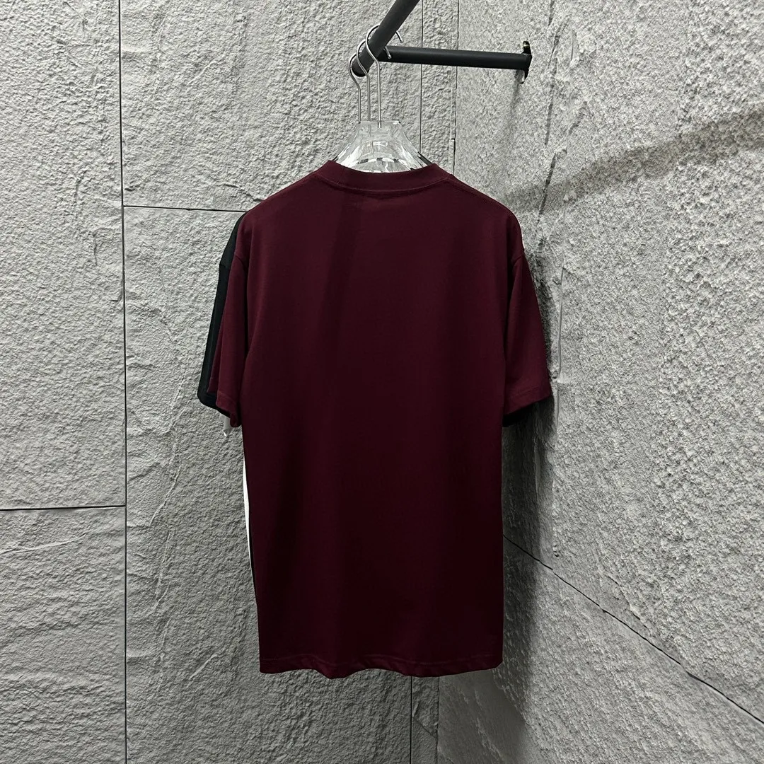 🅿️180 Celi* Celi Celin 2025 Spring and Summer Style Simple letter small embroidery personalized logo Customized double yarn plain cotton fabric Short-sleeved T-shirt Uniform for men and women Color: Black White Angora Red Floral Gray Size: S (90-130 catties) M (120-150 catties) L (140-165 catties) XL (160-180 pounds) XXL (180-210 pounds)