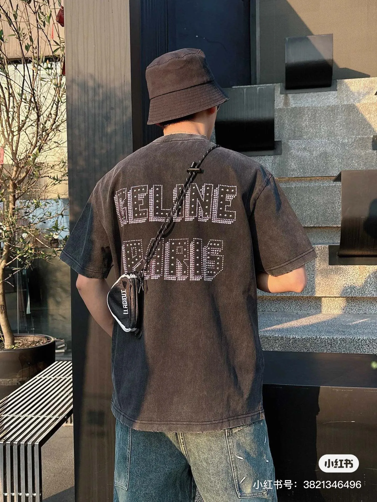 🅿️158 M248#Celine•🇫🇷25ss new style distressed washed and ironed short-sleeved T-shirt ✅✅✅ Focus on quality and compare at will Size: S M L Color: Black