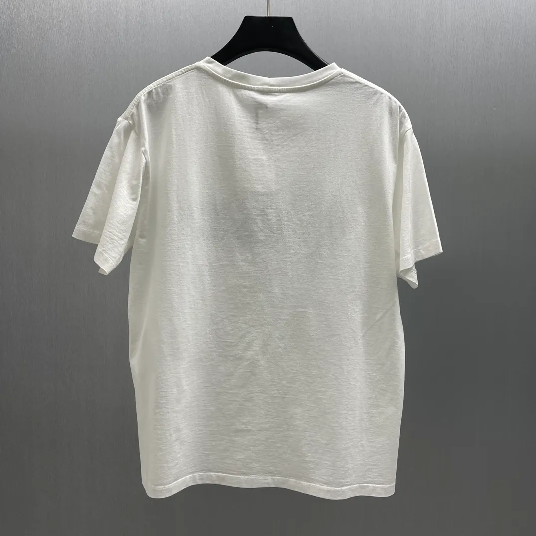 🅿️270 🧧CELI*E Gothic Embroidery Cotton Jersey T Size: S-XL CELINE Gothic Embroidery Loose fit Round neck Collar and hem decorated with contrasting ribbed trim
