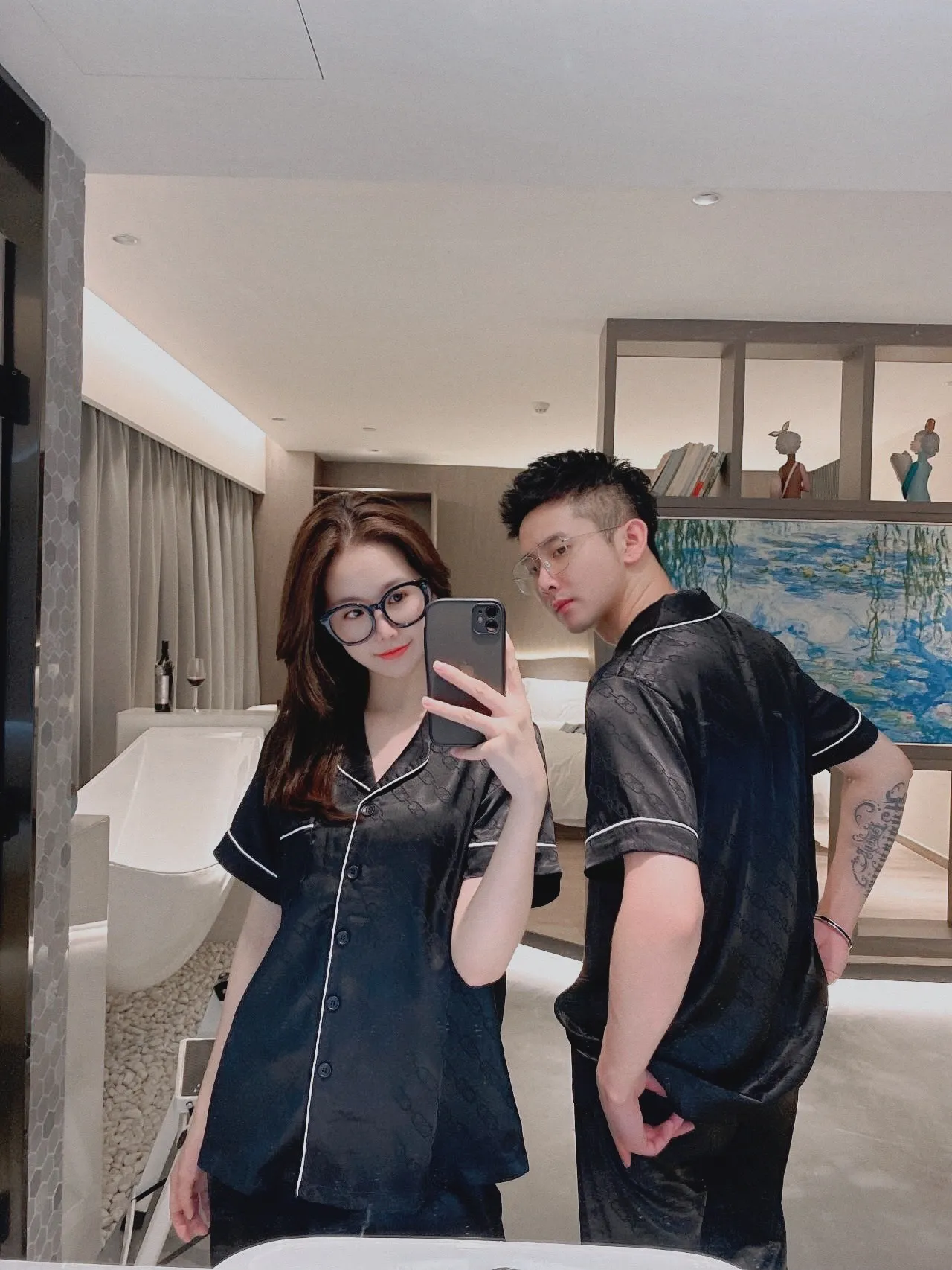 🅿️360 CELINE home wear, high-definition Korean silk fabric, soft and comfortable, same style for men and women, women's size: XS～M, men's size: M～XXXL