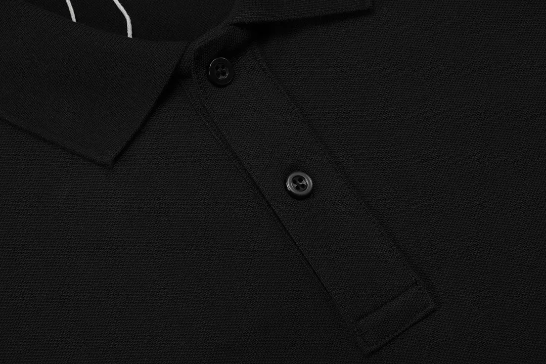 🅿️190 Celine Celine 2025 new model Arc de Triomphe logo embroidery, same style for men and women, casual polo shirt ·Customized pique cotton fabric ·Imported Tajima machine embroidery technology ·Collar label, hangtag, main mark and three labels complete Color: Black Size: M-XXXL