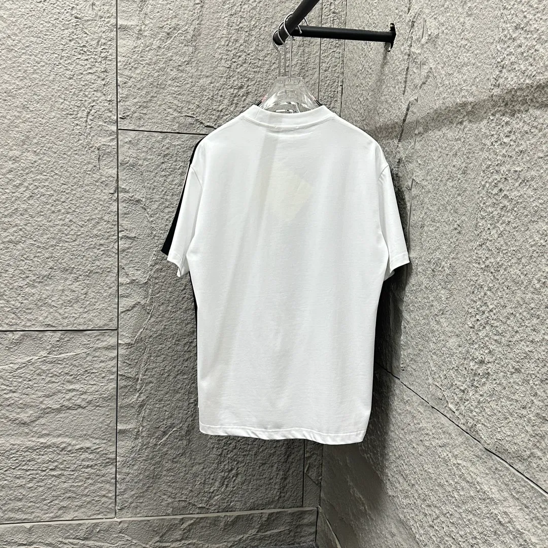 🅿️190 Celine* Celine 2025 Spring and Summer Style Simple letters three-dimensional silicone personalized logo Customized double yarn plain cotton fabric Short-sleeved T-shirt Unisex Size: S (90-130 catties) M (120-150 catties) L (140-165 catties) XL (160-180 catties) XXL (180-210 catties) Color: black white light pink