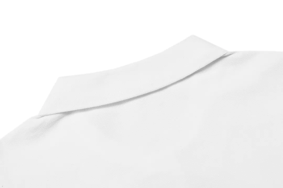🅿️190 Celine 2025 new Arc de Triomphe logo embroidery, same style for men and women, casual polo shirt ·Customized pique cotton fabric ·Imported Tajima machine embroidery technology ·Collar tag, main mark and three labels complete Color: White Size: M-XXXL