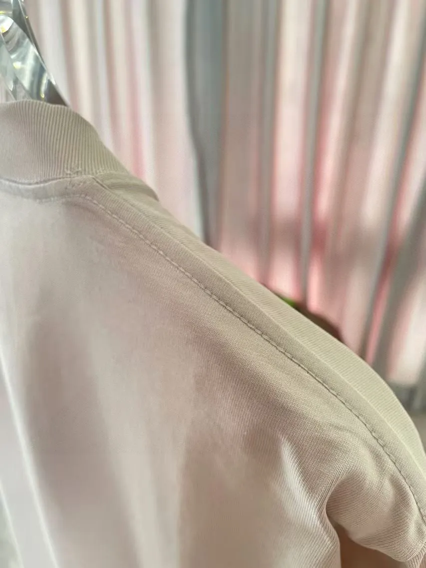🅿️170 Celine Celine 2025 summer new style personalized letter logo printing customized fabric 300g short-sleeved T-shirt same style for men and women Size: S M L XL XXL five sizes Color: black white pink iron gray