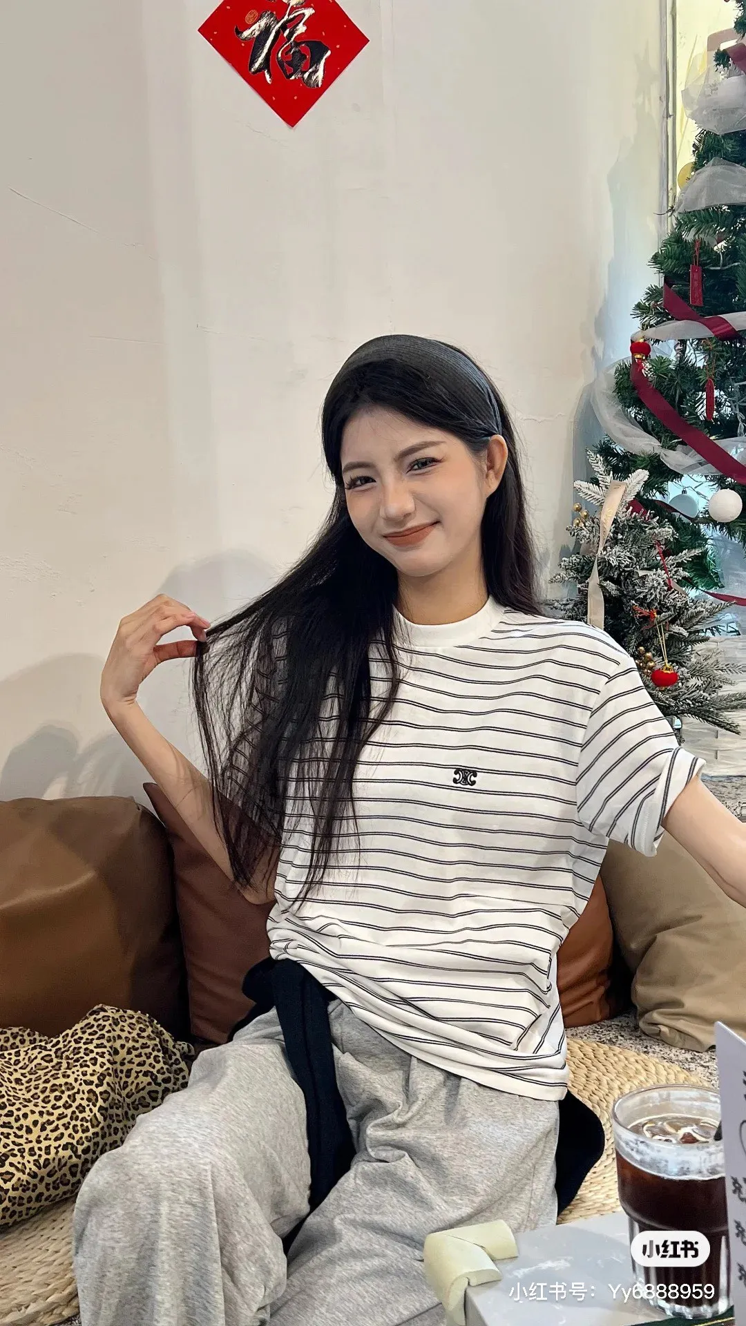 🅿️150 ADERUEUOL 🆕 M194#Celine Celine•25ss early spring new high quality classic striped embroidered short-sleeved T-shirt ✅✅✅ Ready in stock Focus on quality Feel free to compare Size: S M L Color: Black and white stripes