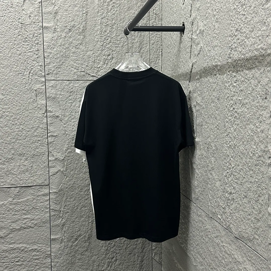 🅿️180 Celi*ne 2025 spring and summer style, simple colorful letters, flocking process, personalized logo, customized double yarn plain cotton fabric, short-sleeved T-shirt, same style for men and women. Size: S (90-130 catties) M (120-150 catties) L (140-165 catties) XL (160-180 catties) XXL (180-210 pounds) Color: black white
