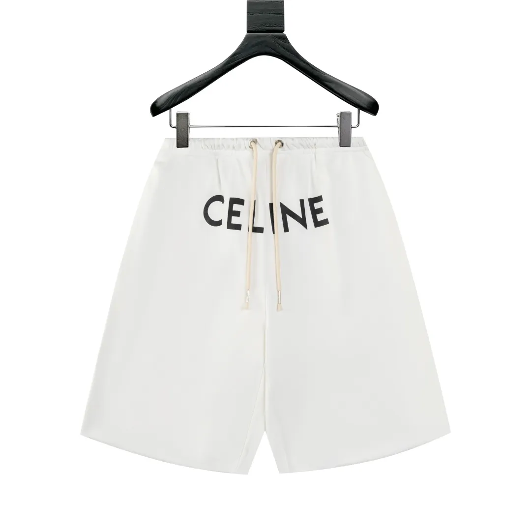 🅿️200 Celine 25SS counters are selling new printed shorts. Custom-woven and dyed 400g fabric. Logo-printed shorts. Versatile and low-key. Tight and three-dimensional. Customized logo hardware. Full details. Gray color is very versatile. Same style for men and women. Size: XS-L