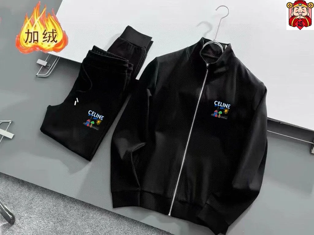 🅿️460 Directly approved brand [CELINE Celine] (velvet and thickened) 2025 autumn and winter new products, celebrities’ favorite fashion-flavored casual suits, clean and neat tailoring, full of urban style. Made of high-quality customized fabrics, the inner warmth is excellent, the hand feels soft and dry, and the upper body effect is crisp and stylish. The three-dimensional cutting process and the pattern are all of high standards, and the silhouette version has the right benefits! It is not tight at all, and you feel good when you put it on. So many top-quality raw materials create high-end products with unparalleled value. It is the first choice for high-end fashion people. (Size: M-4XL can wear up to 200 pounds)