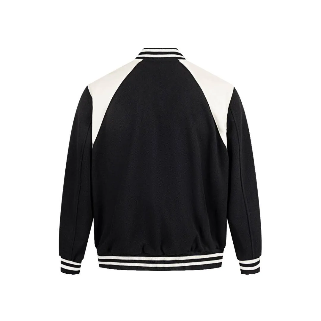 🅿️530 CELINE 24FW shoulder patch leather baseball jacket. The fabric is made of wool blended material. The whole garment uses wool threads to support detection. The shoulder position is made of leather splicing technology. The leather is soft and has clear texture. The cupro ammonia fiber lining is close to the skin and comfortable to wear. The buttons are studded with letters facing down, the same size for men and women. Code number: 46/48/50/52