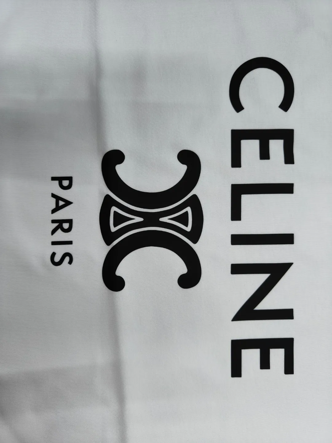 🅿️170 ✨🔥 [CELINE] 2025FW short-sleeved T-shirt, silicone thick plate letter LOGO, high-end 26s double yarn 300g fabric, heavy fabric, custom stretcher rib, same cylinder and dye, complete three standards, same style for men and women, color: black, white, size: S M L XL 2XL