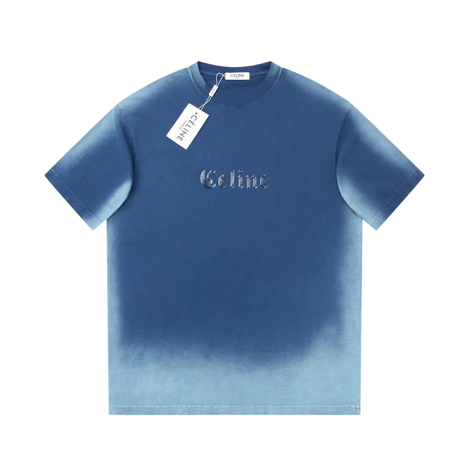🅿️220 High quality ✨Céline✨🆕 Classic logo letter pattern short sleeves, official website synchronized, pure cotton fabric at the counter! Comfortable against the skin, durable and easy to wear, classic and simple logo design, meticulous original craftsmanship, customized 290G same vat dyed fabric, very comfortable to the touch, latest brick cabinet synchronization, OS off-shoulder version, fashionable and personalized, super versatile and good-looking, very suitable for both men and women, a must-have style, tag, collar label, washed wheat, complete with three labels, black, blue, green, 3️⃣ colors S M L XL