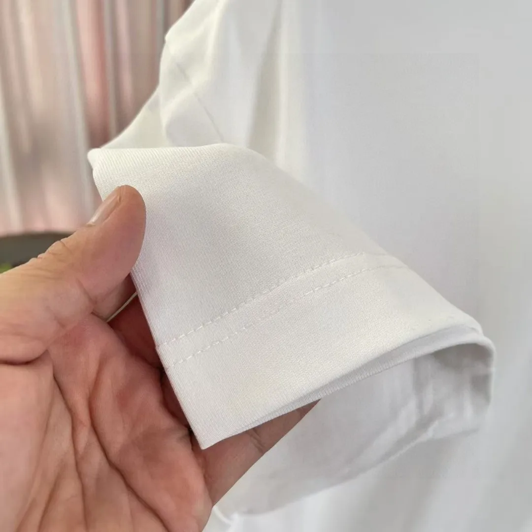 🅿️170 Chanel CHANEL 2025 summer new style Double C letter logo printing short-sleeved T-shirt Customized fabric 300g Same style for men and women Size: S M L XL XXL Five codes Color: black white lake green sky blue