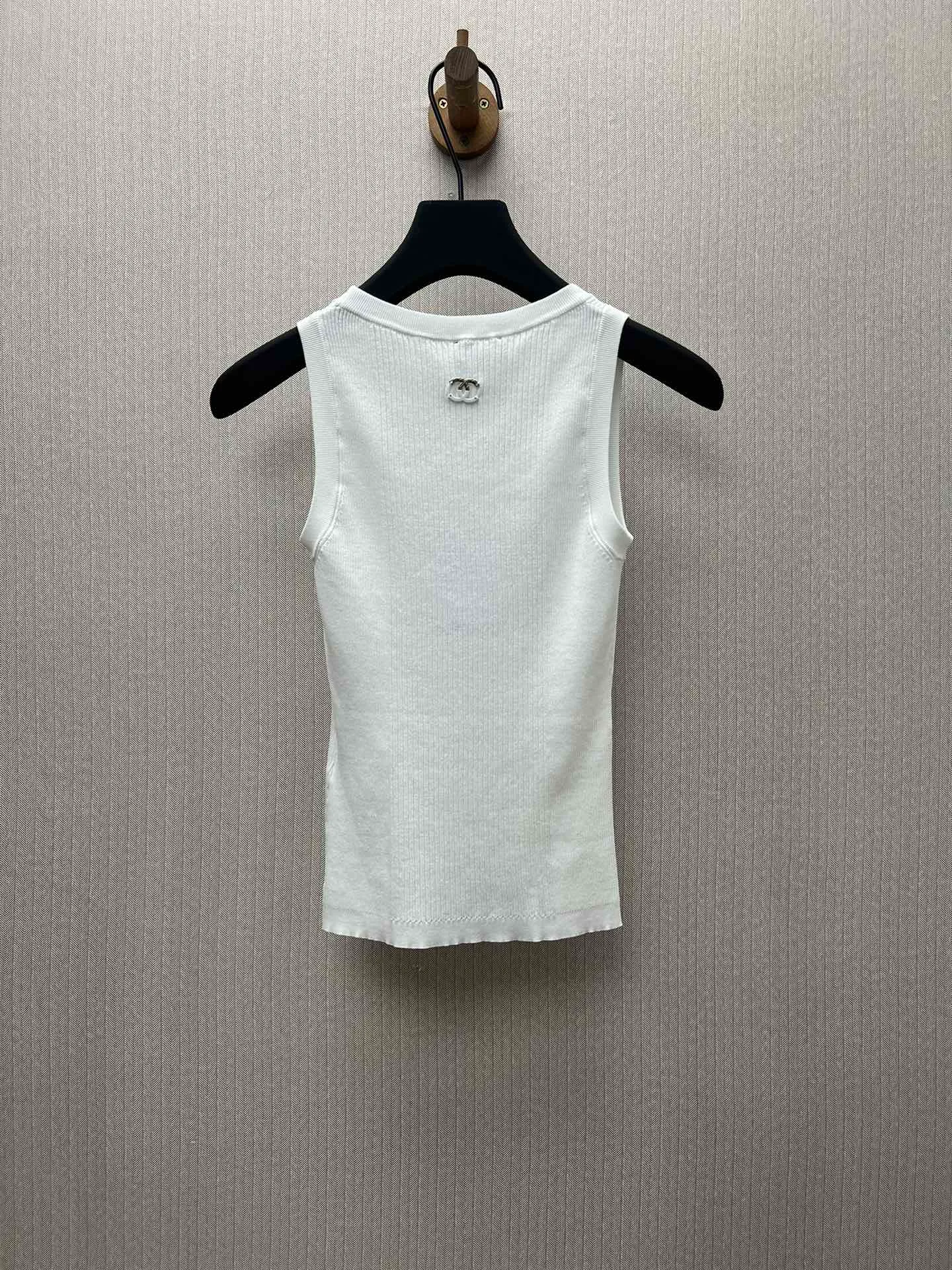 🅿️430 Chanel 25ss new pattern cotton vertical stripe pullover vest for women Size: S.M.L.