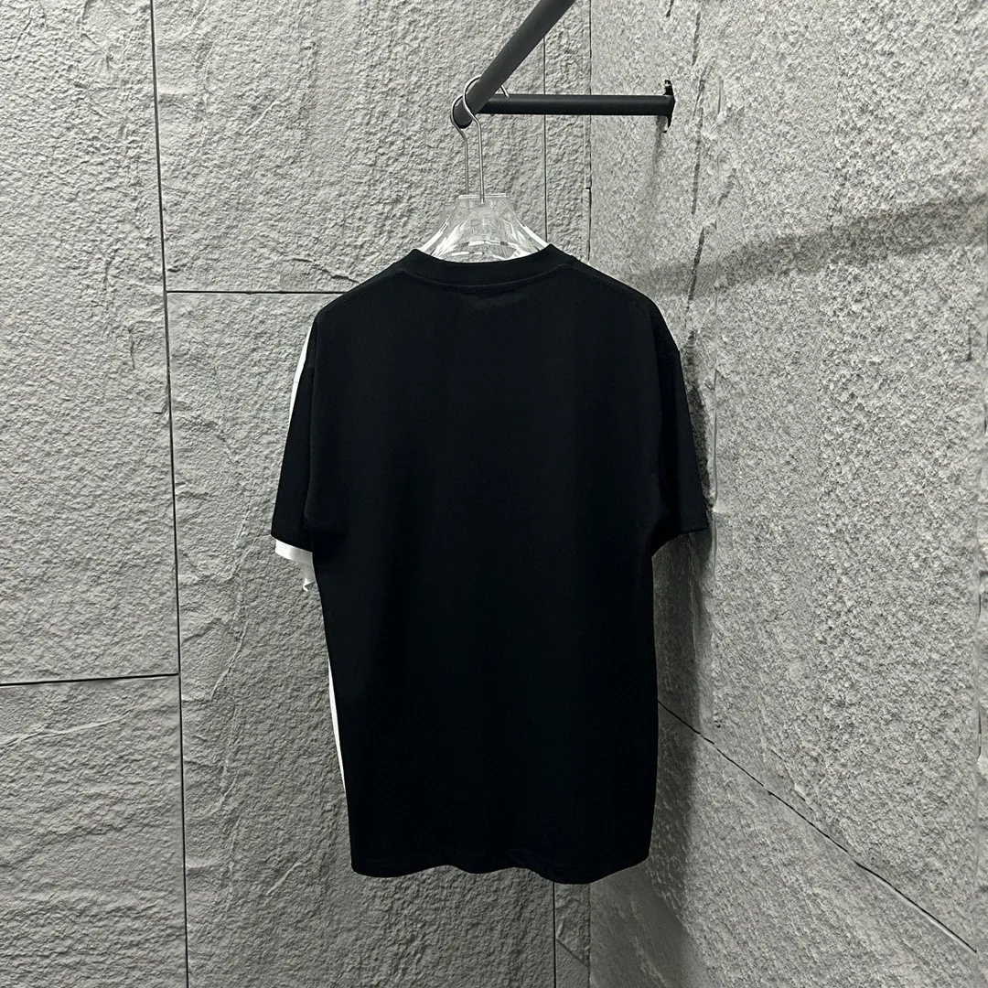 🅿️180 CHANE*Chanel*No. 5 2025 spring and summer new style Classic letter totem Thick plate three-dimensional silicone technology Customized double yarn plain cotton fabric Short-sleeved T-shirt Unisex Color: Black White Size: S (90-130 catties) M (120-150 catties) L (140-165 catties) XL (160-180 catties) XXL (180-210 pounds)