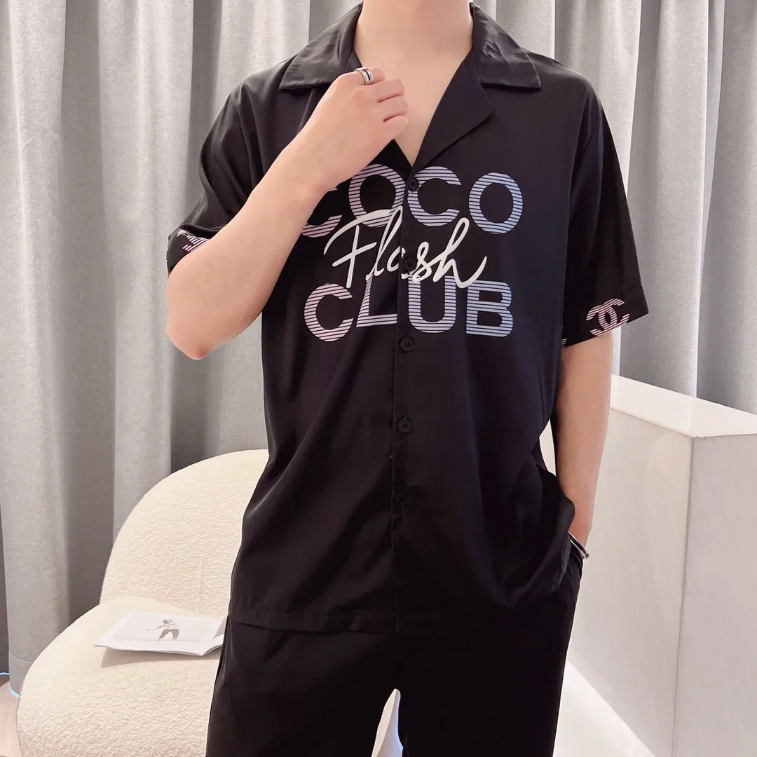🅿️340 CHANEL Chanel home wear, high-definition Korean silk fabric, skin-friendly, soft and comfortable, couple size M～XXXL