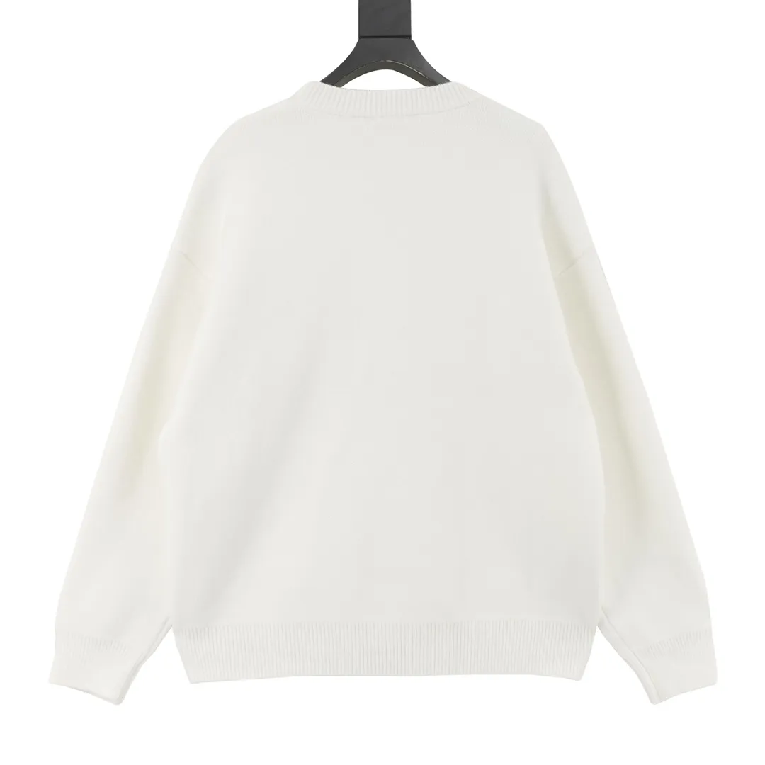 🅿️580 CHANEL Chanel 24ss heavy weaving twist classic large logo jacquard knitted sweater top original version Color: black white Size: S-L