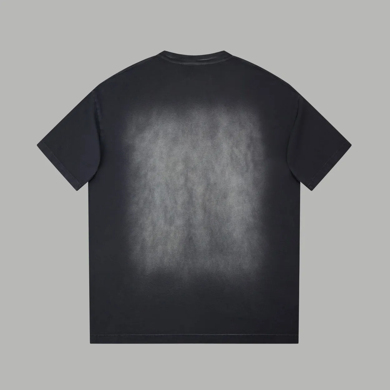 🅿️210 ✨CHA✨🆕25SS spring and summer new style, flocked distressed printed short sleeves, light luxury, essential item for daily commuting for men and women, correct version, welcome to compare, detailed features · 280g 100% pure cotton double yarn jersey fabric · Custom dyed in the same cylinder, special thickened 32 count double strand 1X1 thread · Imported flocking logo. Ready-made garments are dyed. Then do the faded fried snowflake process, then wash with water to make it look old. General washing to improve the effect · Double-needle stitching across seams · Original main mark, washed tag, branded moisture-proof paper packaging Color: Black/ Size: S/M/L/XL