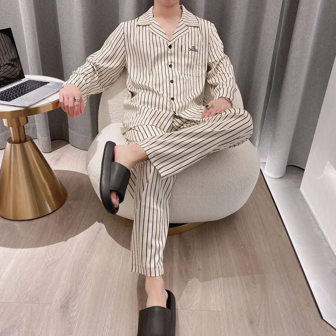 🅿️360 2023 CHANEL home wear, high-end Korean silk fabric, skin-friendly, soft and comfortable, same style for men and women, women's size: S～L, men's size: M～XXXL
