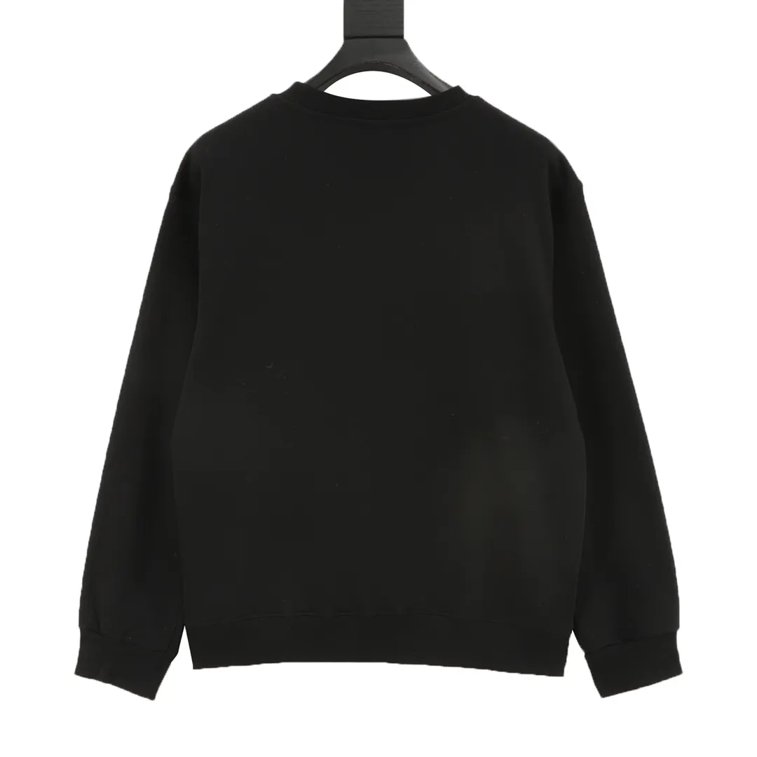 🅿️500 CHANEL 25FW embroidered small label round neck sweatshirt, 480g high-grade combed cotton fabric, counter collar label, purchasing grade white thick plate hang tag, original hanging grain, three-dimensional foam printing on the front and back, strong layering, same style for men and women, couple style, oversize version, loose size: S-XL