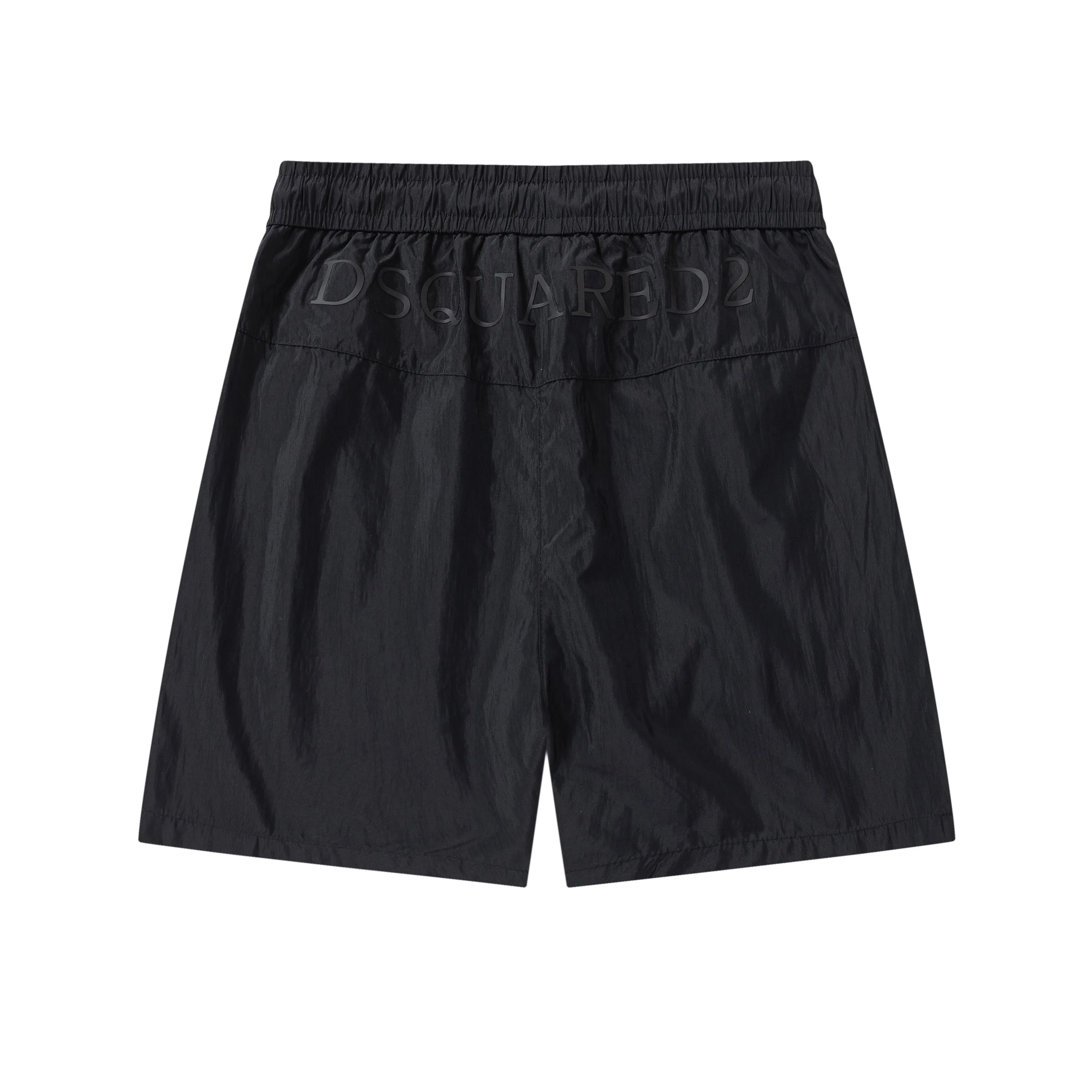 🅿️210 DSQUARED2 2025 spring and summer logo embroidery. New fashionable beach shorts, with lining and mesh shorts! The official website is synchronized with the original 1-1 replica, the original hardware is selected from high-quality polyester fiber fabrics, with a delicate feel, a must-have item for summer, and the upper body effect is super handsome! Color: Black Size: S M L XL XXL