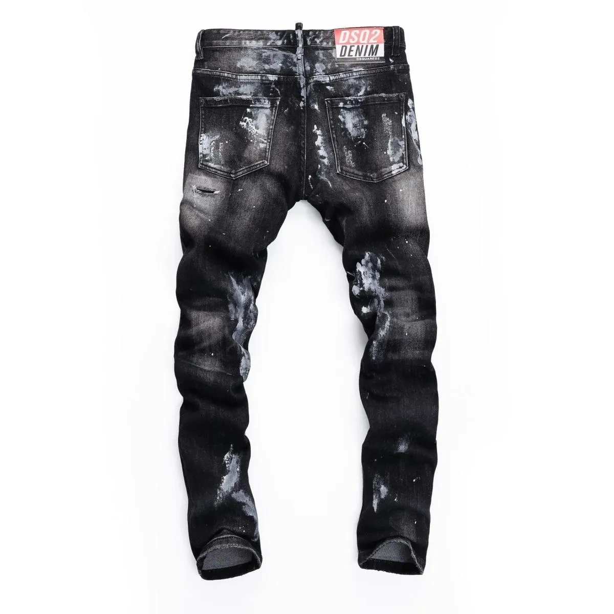 P186 model number Cc844 D2 new splash-ink men's ripped trendy jeans with elastic personalized patches and slim-fitting beggar's pants with small feet. Top-quality materials, super soft high cotton washed denim fabric. Each piece of washed denim fabric costs up to three times more than the conventional process. The touch is extremely delicate and the texture is very good. The whole body is simple and elegant. The back pocket of the trousers adopts high-end direct-injection technology. Extremely exquisite. Full marks for details. Color: Picture color Code number: m-2xl