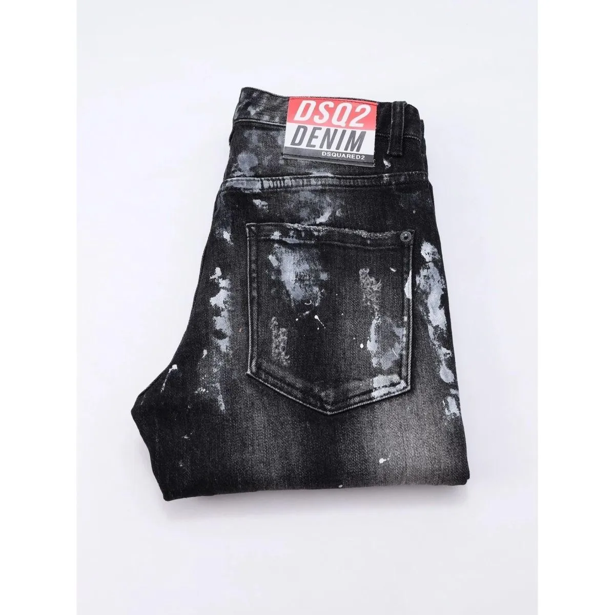 P186 model number Cc844 D2 new splash-ink men's ripped trendy jeans with elastic personalized patches and slim-fitting beggar's pants with small feet. Top-quality materials, super soft high cotton washed denim fabric. Each piece of washed denim fabric costs up to three times more than the conventional process. The touch is extremely delicate and the texture is very good. The whole body is simple and elegant. The back pocket of the trousers adopts high-end direct-injection technology. Extremely exquisite. Full marks for details. Color: Picture color Code number: m-2xl