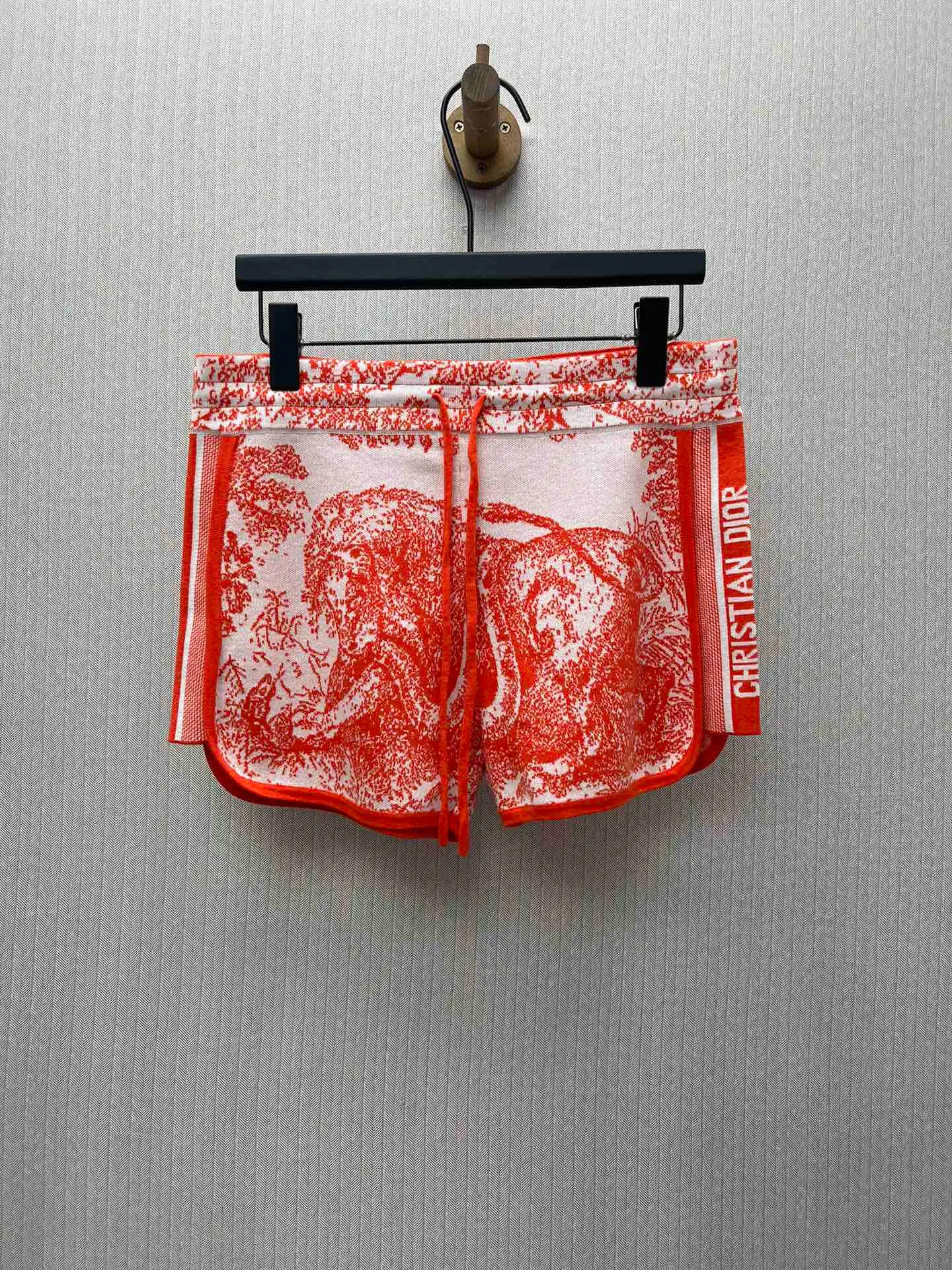 🅿️680 complete set of Dior 25ss new letter logo Rui jungle jacquard loose knitted shorts Size: S.M.L.