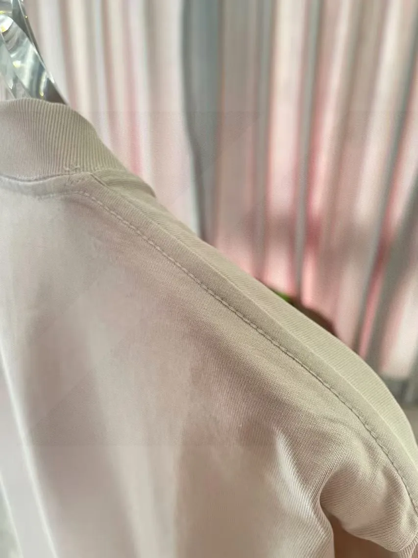 🅿️170 Dio*Dior 2025 summer new style Personalized letter logo printing Short-sleeved T-shirt Customized fabric 300g Same style for men and women Color: Black White Pink Iron Gray Size: S M L XL XXL Five codes​