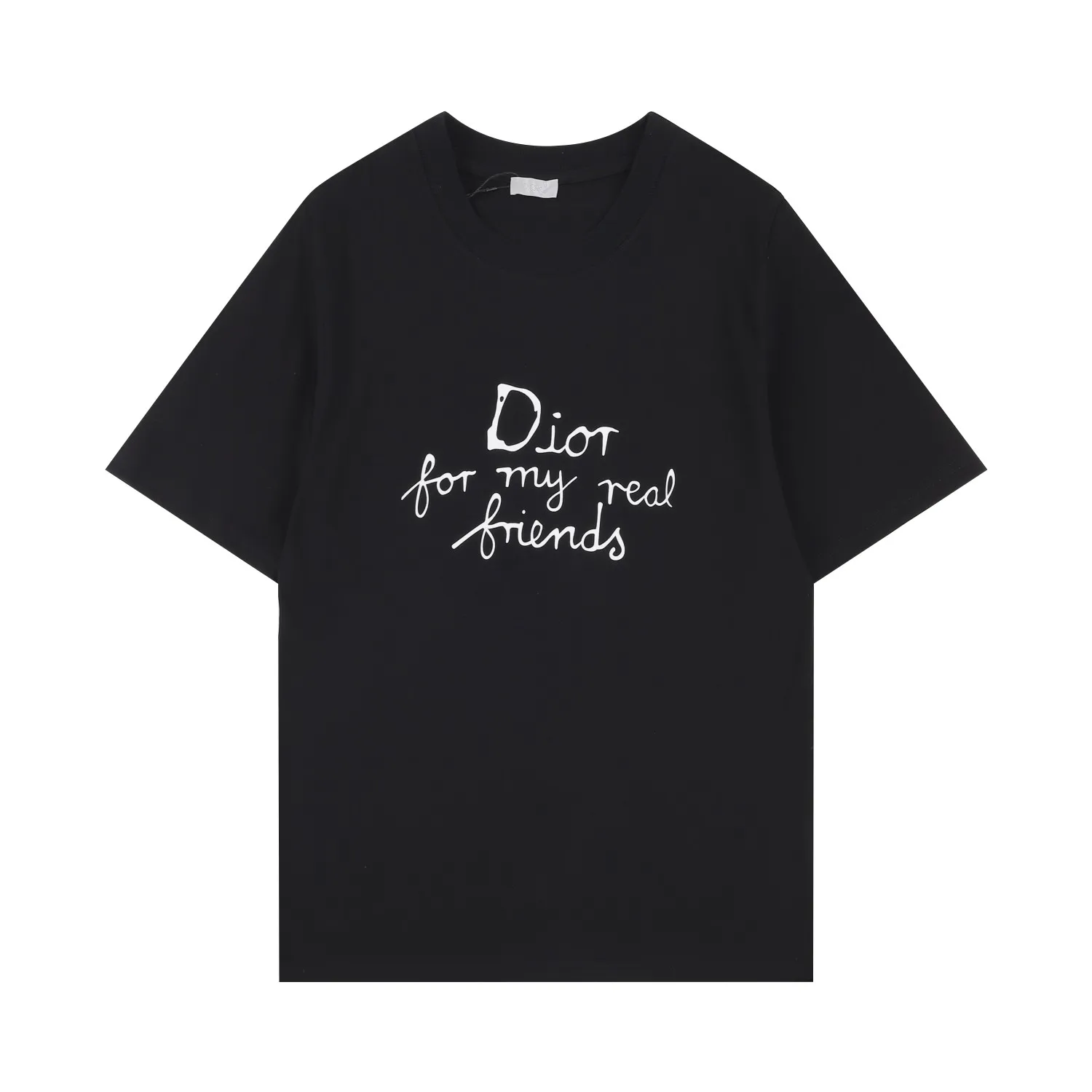 🅿️256 DIOR Di* 2025SS new spring and summer T-shirt is made of 300 high-gram weight pure cotton fabric. It does not need to be washed, which is more comfortable. It is the same style for men and women. The details are in place 💯 Color: Black White Size: S-XL