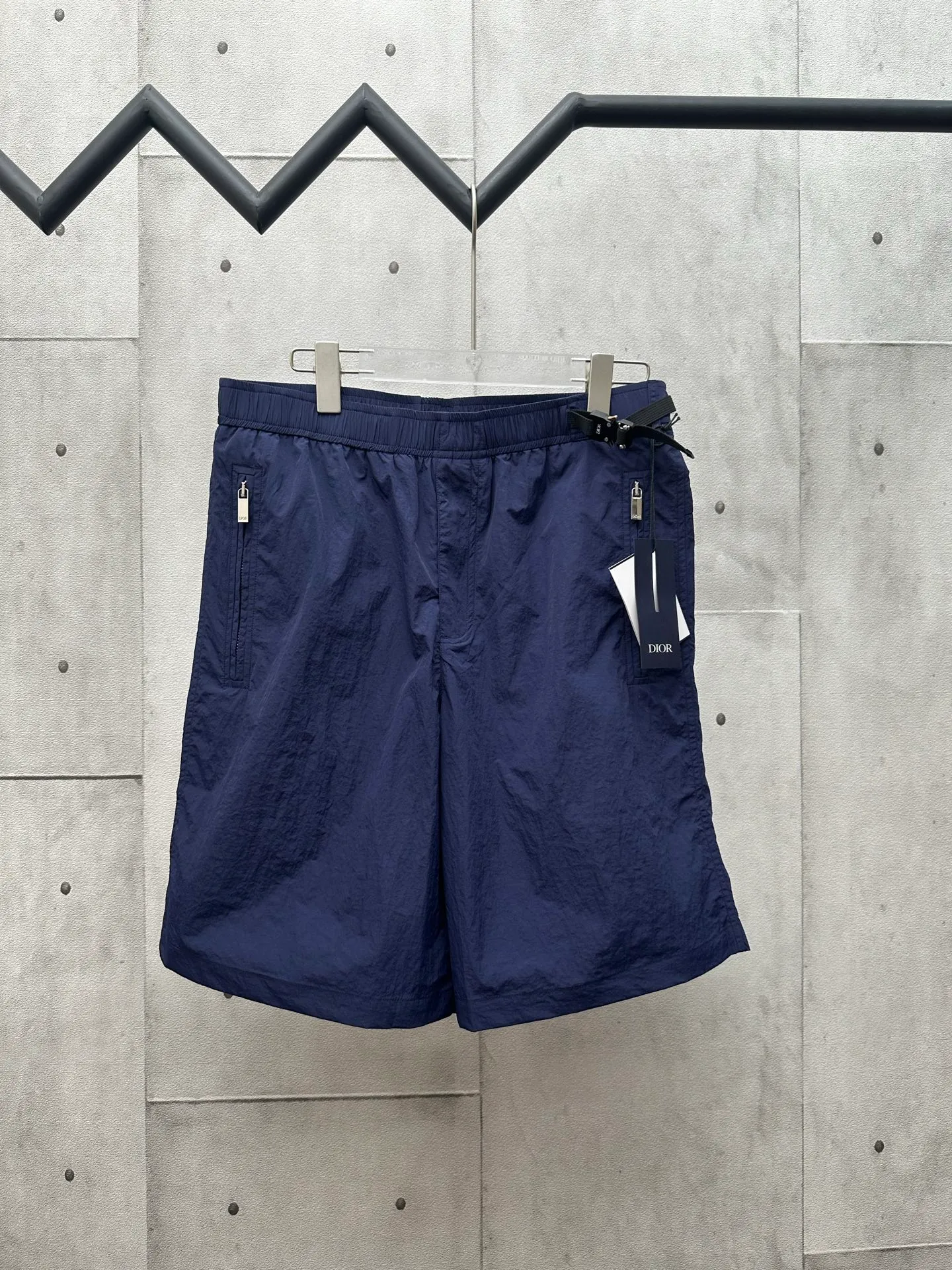 🅿️420 DIOR Dior spring and summer new belt buckle pocket zipper shorts Size: S M L XL