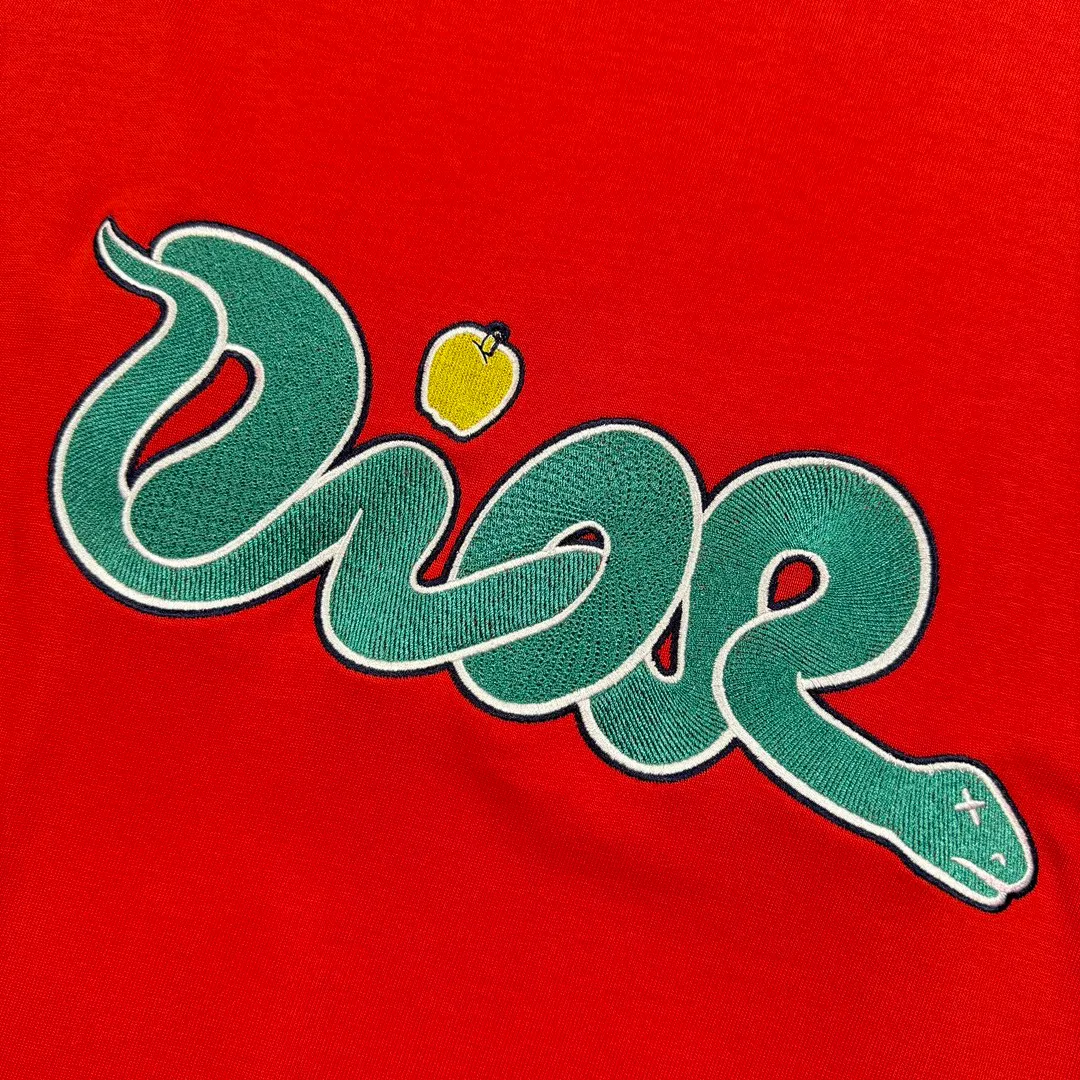 🅿️230 CD Year of the Snake embroidered gradient short sleeves Size XS-L