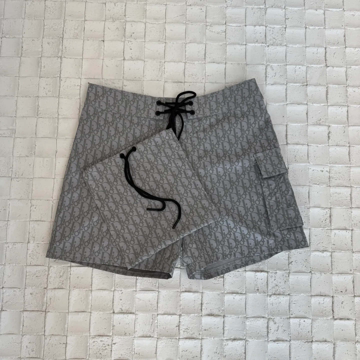 🅿️336 Dio/Dior 25 spring and summer new full-print beach casual shorts Size: S/M/L/XL