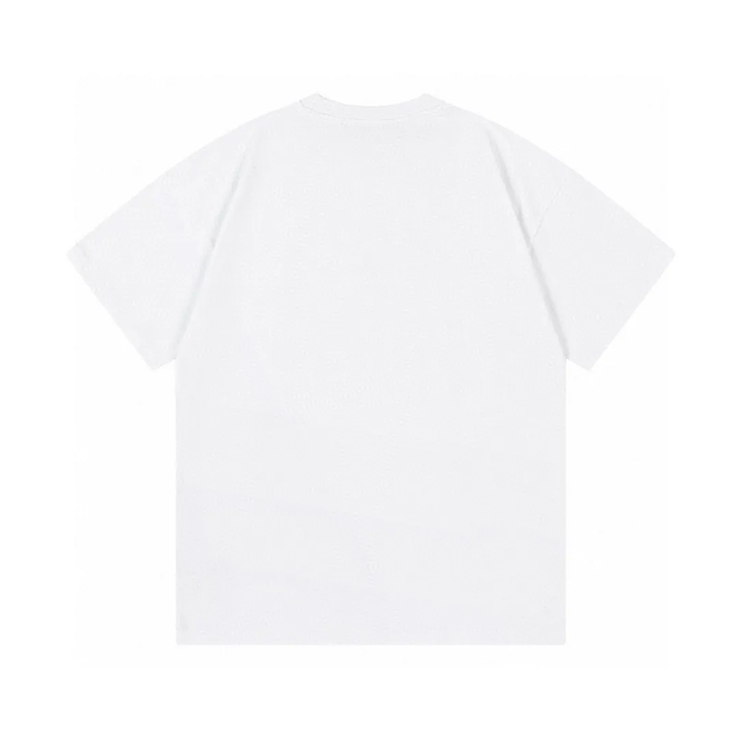 🅿️170 Dior 2025 new three-dimensional silicone patch letter logo, same style for men and women, short-sleeved T-shirt ·Customized 280g 100% double yarn pure cotton fabric ·Design dyed 32 counts double-strand thread ·Collar label, hangtag, main mark and three labels complete Color: White Size: XS S M L