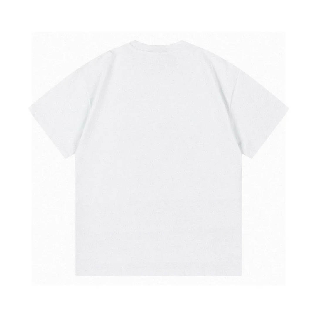 🅿️170 DIOR Dior 2025 new style artistic letter logo, same style for men and women, short-sleeved T-shirt ·Customized 300g 100% double yarn pure cotton fabric ·Defined dyed 32 counts double strand thread ·Collar label, hangtag, main mark and three labels complete Color: White Size: XS S M L