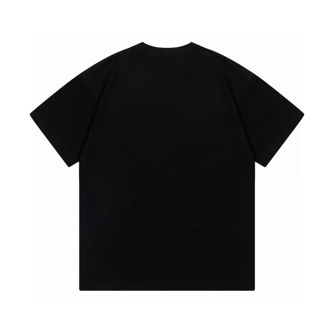 🅿️170 (arrives the next day) Dior 2025 new painted butterfly letter logo, same style for men and women, short-sleeved T-shirt ·Customized 280g 100% double yarn pure cotton fabric ·Dyeing 32 counts double-strand thread ·Complete collar label, hangtag, main mark and three labels Color: black Size: XS S M L