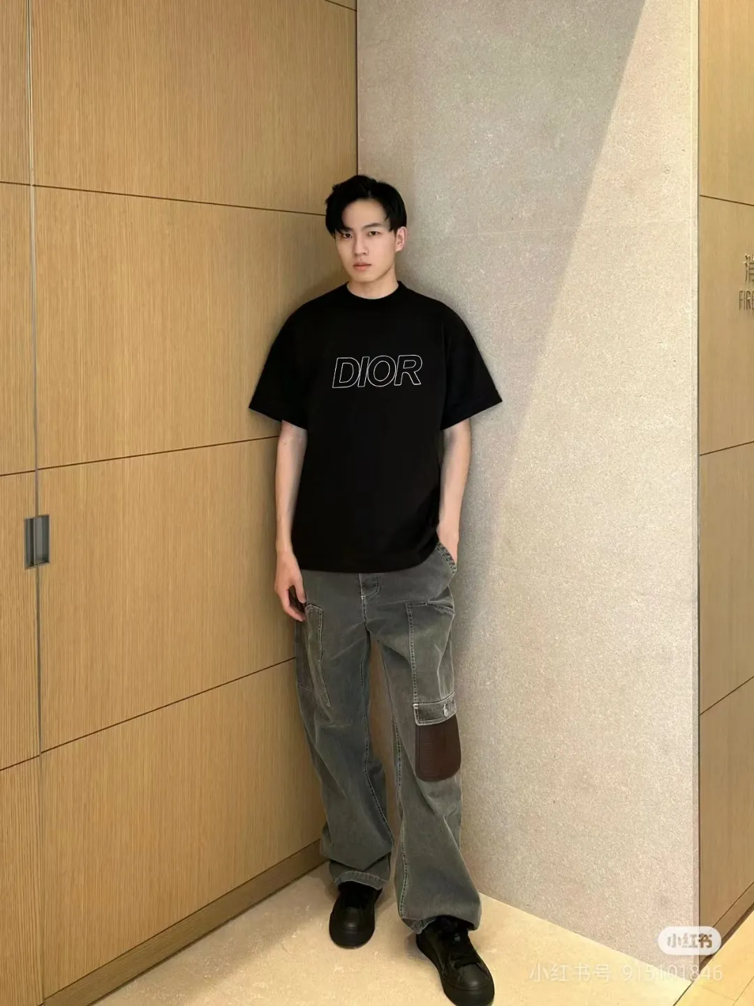 🅿️170 [DIOR] 2025FW short-sleeved T-shirt, thick plate LOGO, high-end 26s double yarn 300g fabric, heavy fabric, custom stretcher rib, same vat and dye, complete three standards, same style for men and women, color: black, white, size: S M L XL 2XL