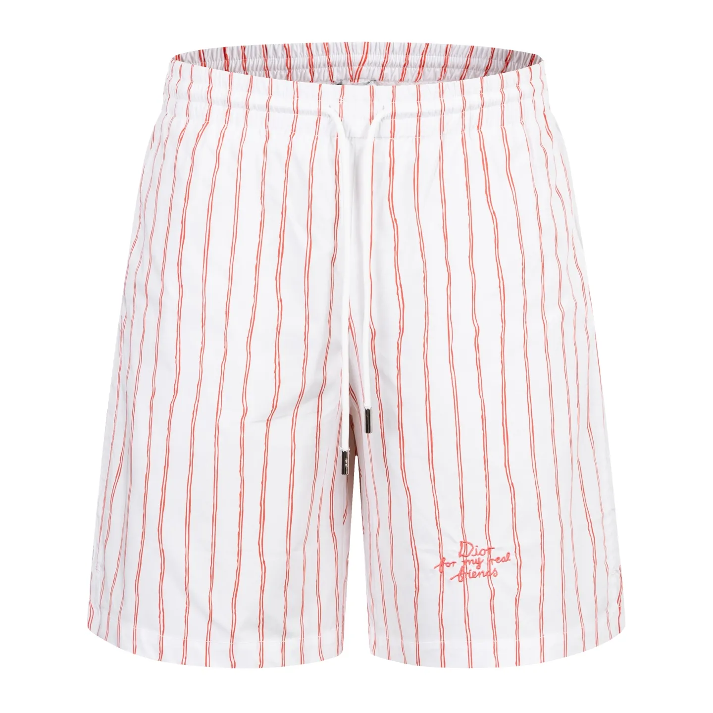 🅿️330 [Exclusive supply] CD 25SS striped embroidered shorts (red) The fabric is carefully crafted from cotton and linen blended fabrics, red satin. These shorts are decorated with ivory and red stripes to pay tribute to nature. They are equipped with slant pockets and elastic waistband to create an ideal fit. The hem is decorated with reinterpreted red Dior embroidery to add a fashionable style, showcasing Dio For My Real Friends from the DIO AND HYLTON NEL joint series. The logo adds sophistication to the design and can be worn with everyday clothing. Size:S-M-L-XL
