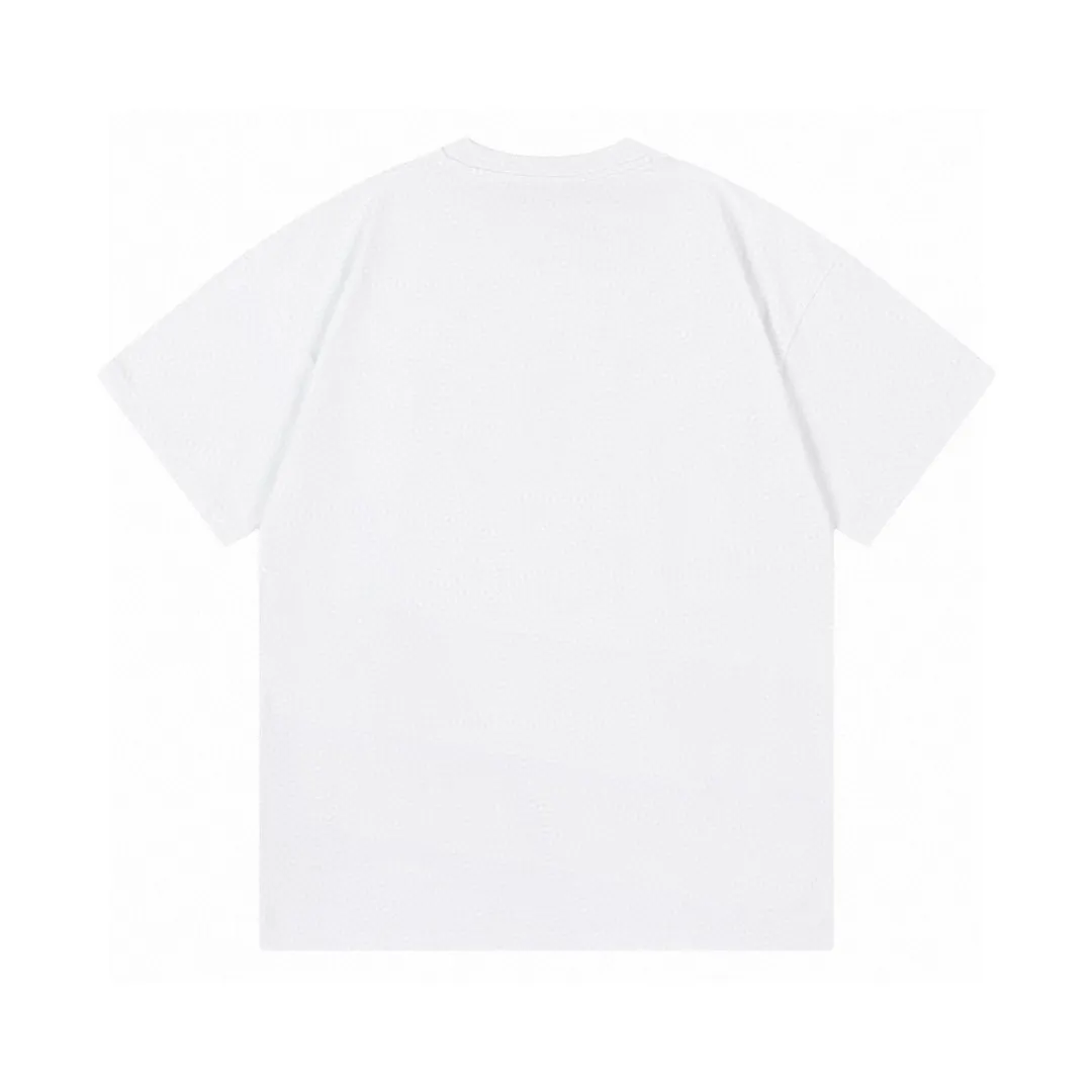 🅿️170 Dior 2025 new style embroidered 47 letter logo, same style for men and women, short-sleeved T-shirt ·Customized 280g 100% double yarn pure cotton fabric ·Dyeing 32 counts double strand thread ·Imported Tajima machine embroidery technology ·Collar label, hangtag, main mark and three labels complete Color: White Size: XS S M L