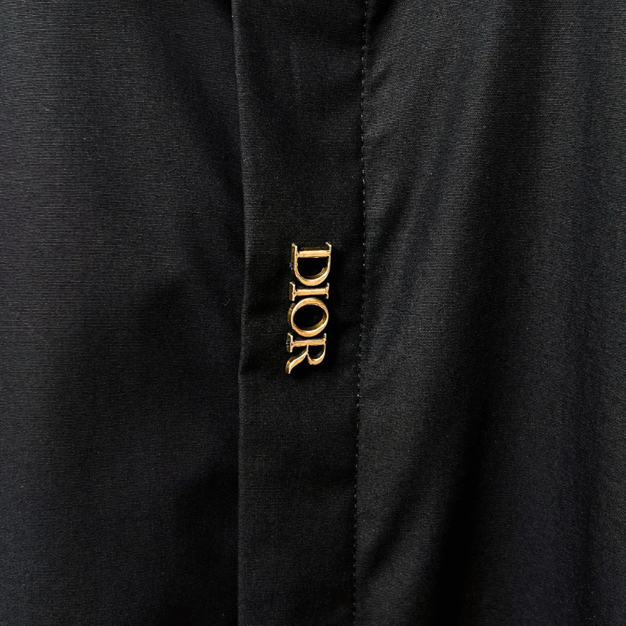 🅿️326 DIO*/Dior Placket Classic CD Metallic Shirt Size: M-4XL Color: Black White