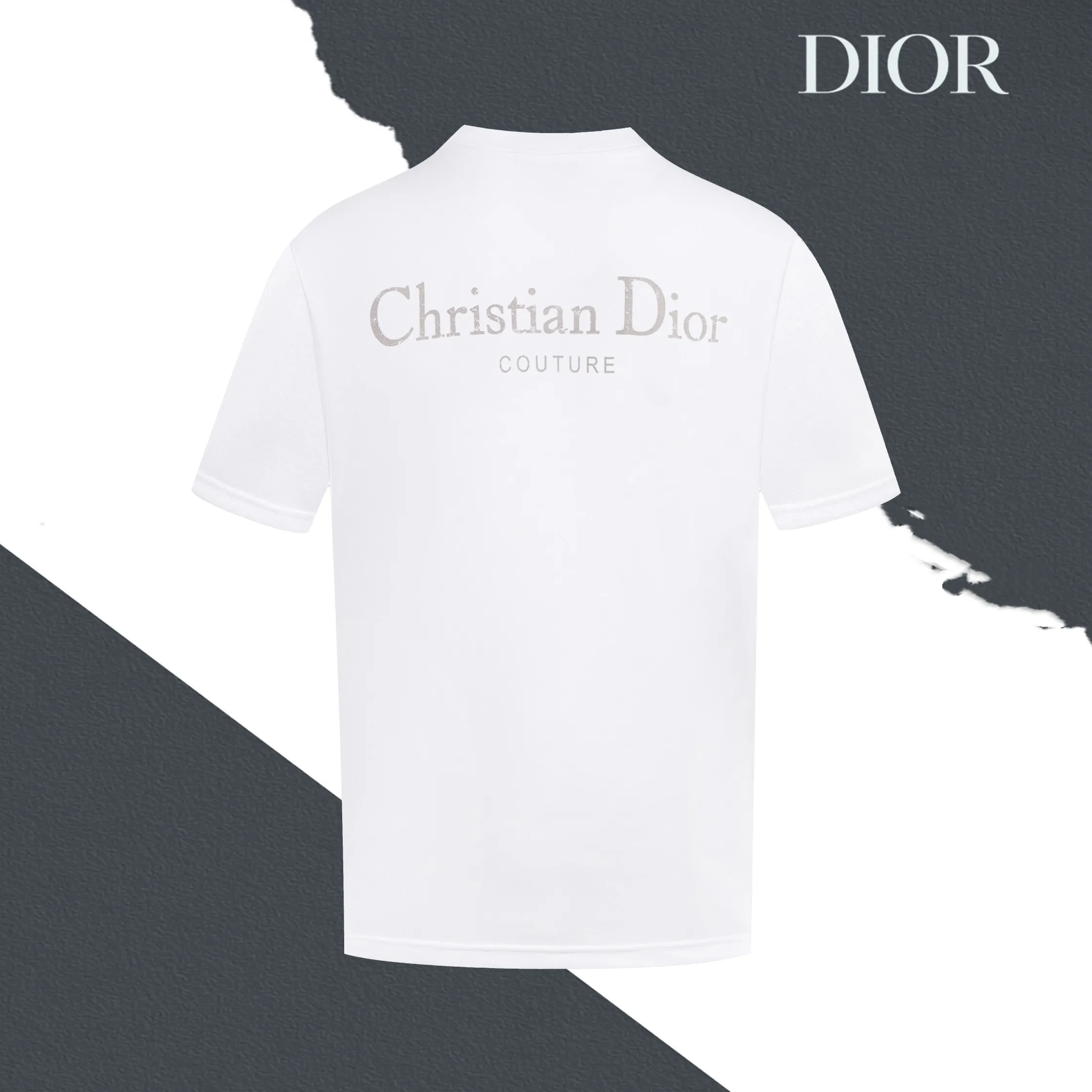 🅿️170 Style No. S02 DIOR Dior lettering shabby printed round neck short sleeves on the front and back. Direct-injection printing. Small holes. Full set of packaging. Complete with three labels. Original matching accessories 1:1. Main mark process. Very high-end. It has been pre-shrunk at high temperature. It is not easy to deform after repeated washing. Pure cotton 280 grams. High weight 32 double yarns. No pilling. No fading. Comfortable and breathable. Matching 1x1 thread in the same cylinder. Oversize loose version. Can wear up to 220 pounds Color: black white Size: XS-L
