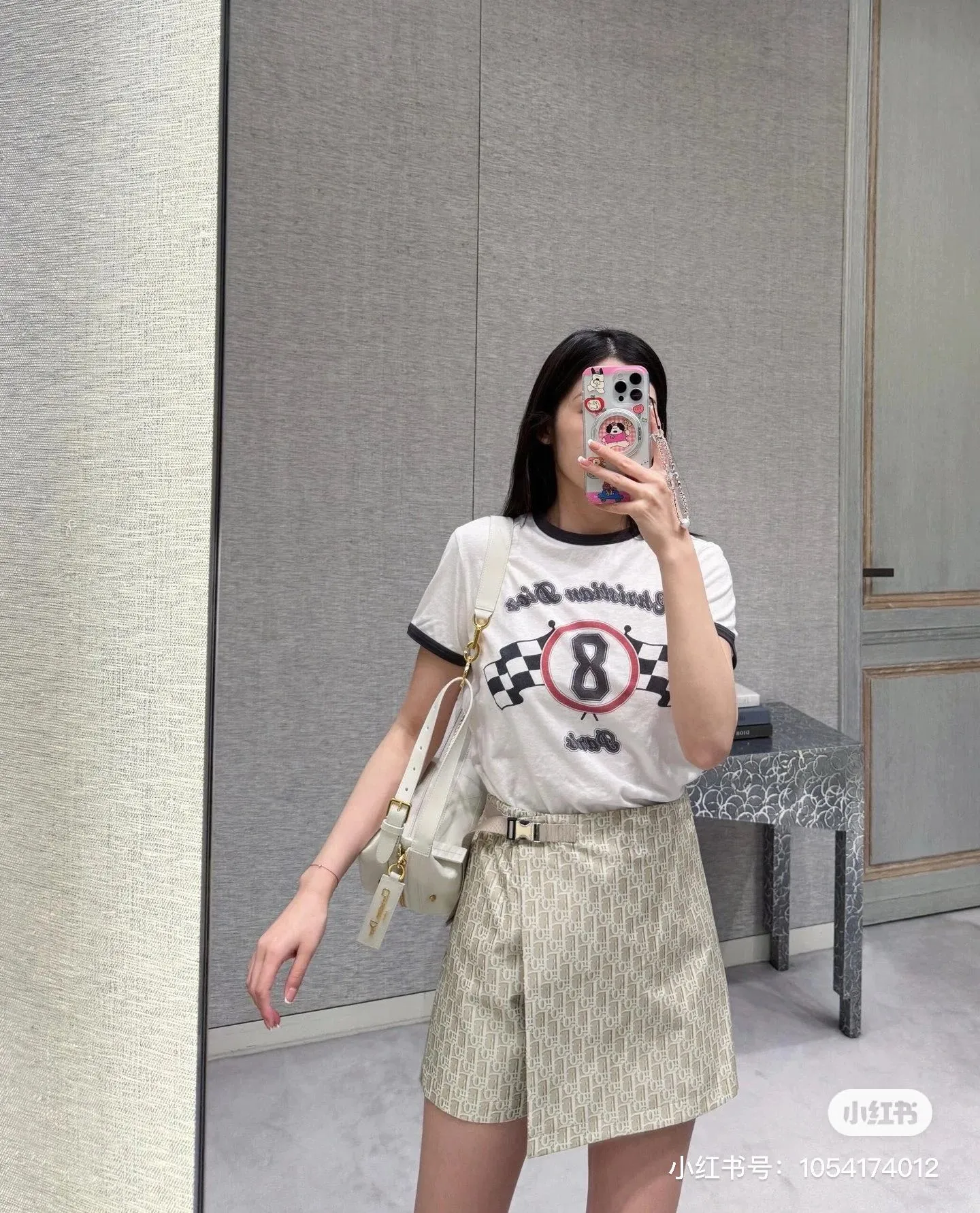 🅿️130 M251##Dior•🇫🇷25ss new linen printed thin short-sleeved T-shirt ✅✅✅Ready stock Focus on quality and feel free to compare Size: S M L Color: White