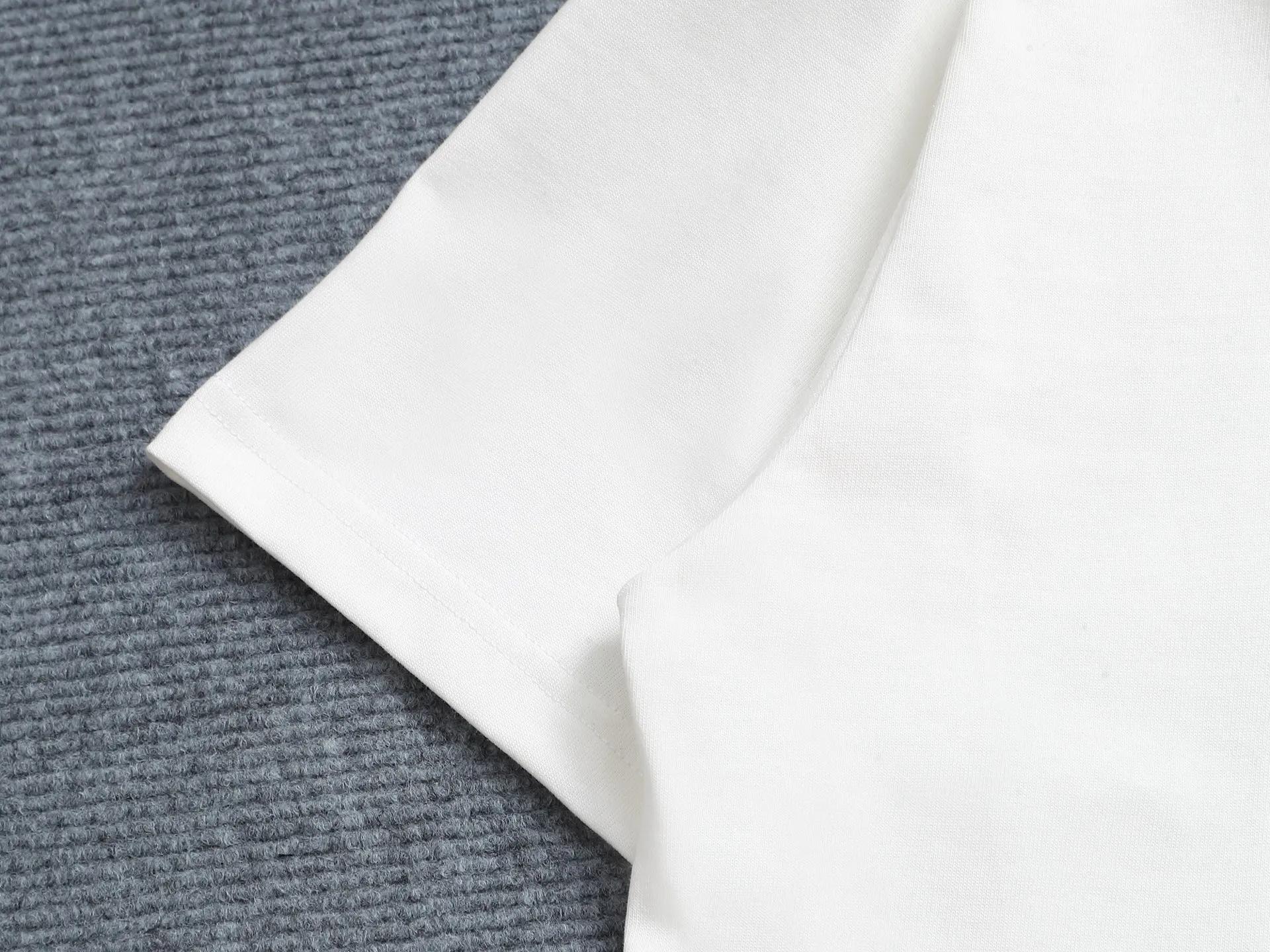 🅿️170 Dior Dijia 2024 new style, customized 270g double yarn pure cotton fabric, patch pocket letter logo, same style for men and women, short-sleeved T-shirt, color: black/white, size: XS-L