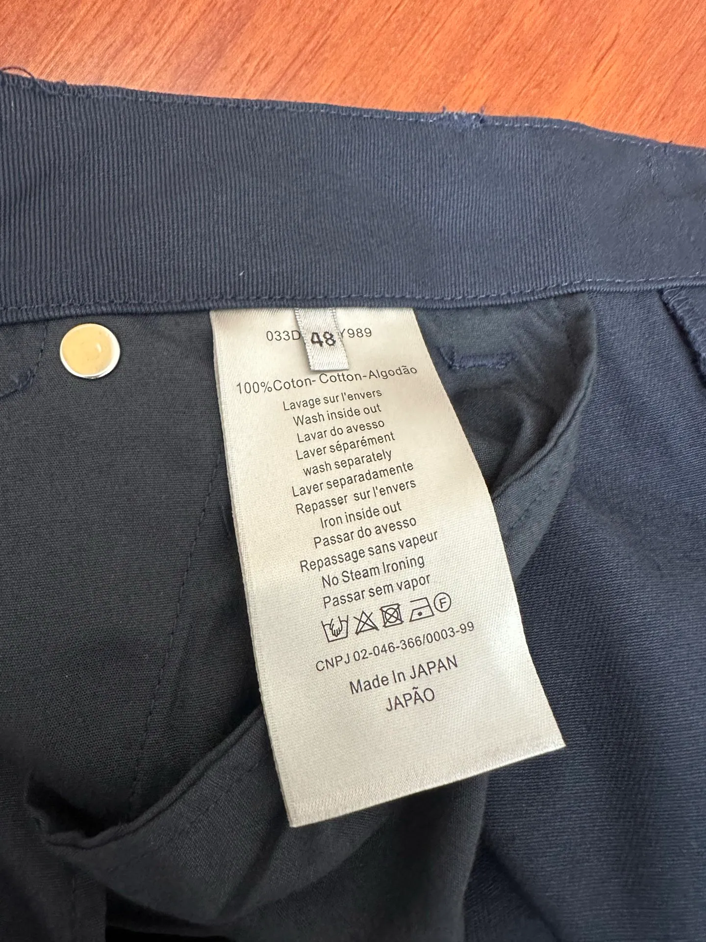 🅿️500 DIOR Dior 25ss new navy blue cotton twill trousers. Classic style shows casual style. Drawstring at the bottom. Size: S M L XL