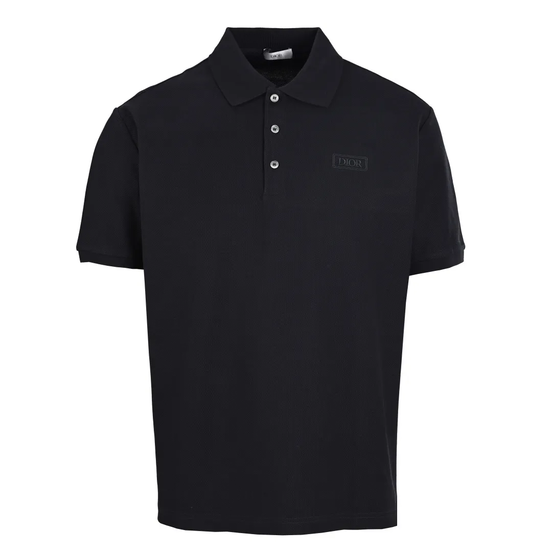 🅿️330 (higher version) DIOR Dior CD box square embroidered short-sleeved polo shirt. Original custom-made 200g cotton jade fabric, thread dyed to match the original. The imported machine-made tatami embroidery technology makes the letter logo appear delicate and exquisite, enhancing the decorative effect. Use an embroidery machine to embroider the designed letter logo onto the patch. Size：S-L