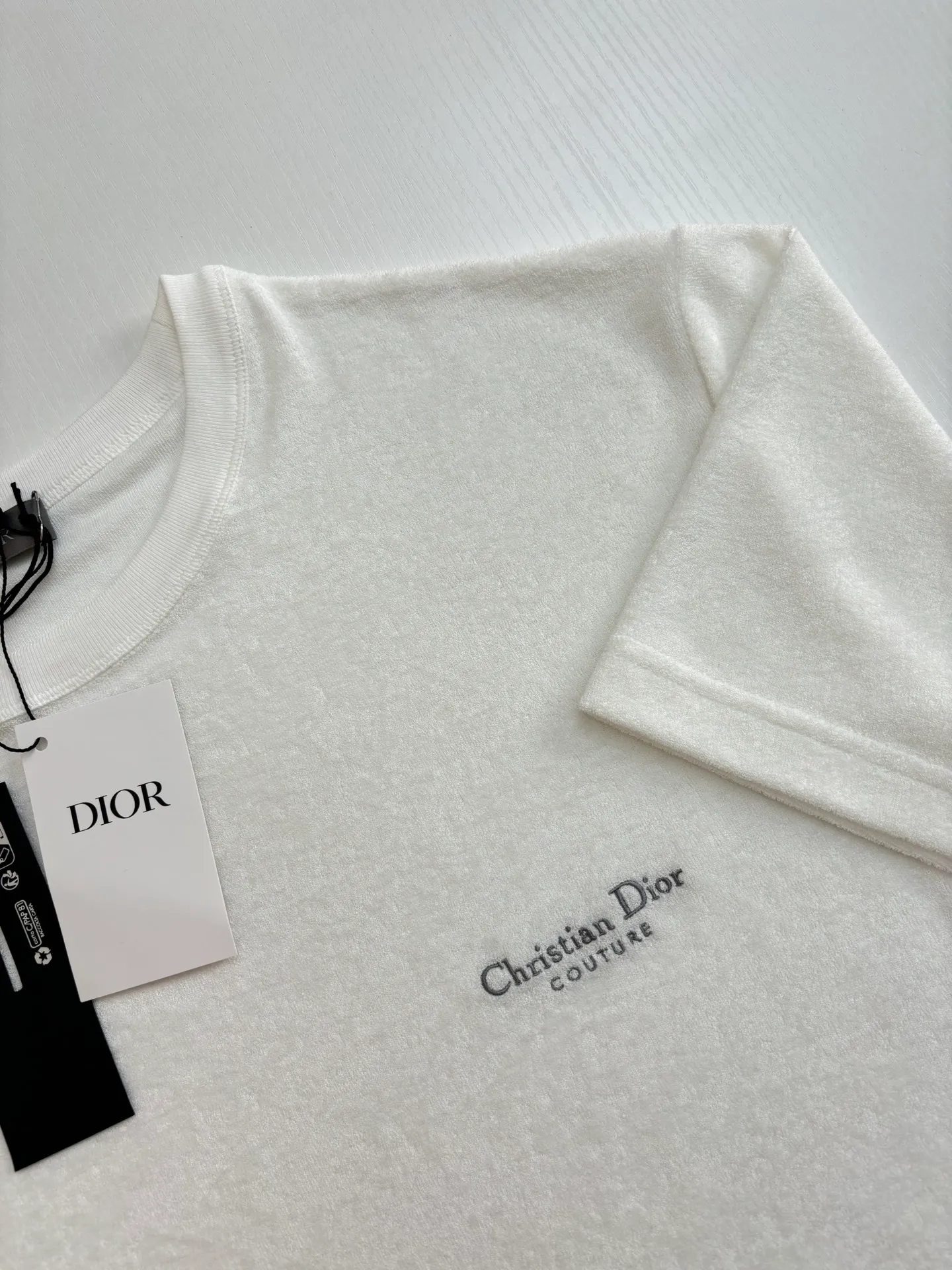 🅿️230 Dio*/Dior 25Ss new letter embroidered towel jacquard short sleeves Size: S/M/L/XL