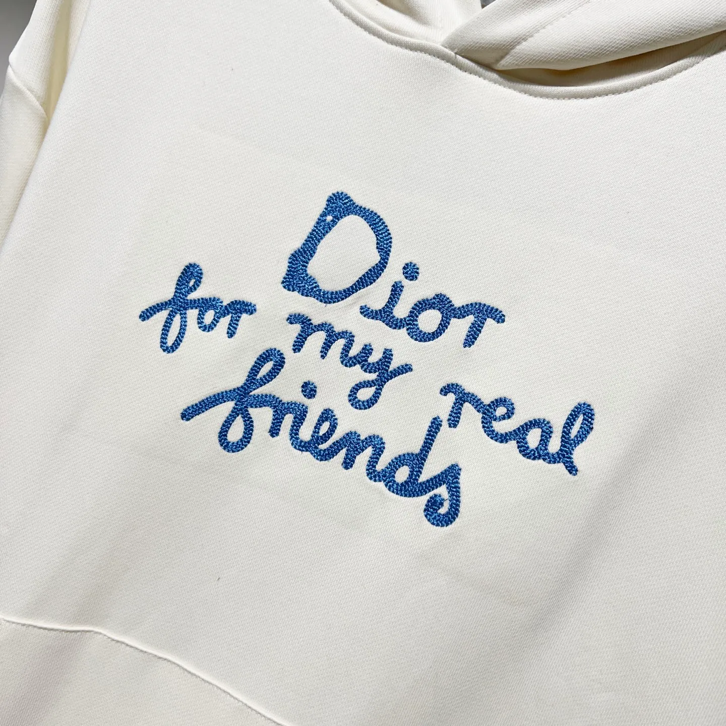 🅿️290 DIOR/Dior 420g pure cotton fabric hooded sweatshirt, classic rope embroidery signature on the chest ✍️letter LOGO logo technology, official synchronization, high version, high quality, fashionable personality, versatile trend, pure original quality, original fabric, tag, collar label, washed wheat, three standards complete, color: black, apricot, blue. Size: XS-L
